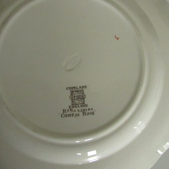 Vintage 7.5" salad plate, Chinese Rose design, Copeland Spode, SMALL CHIP - Picture 14 of 14